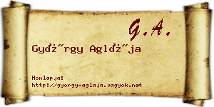 György Aglája névjegykártya